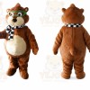 Brown Bear Mascot Costume with Custom Logo