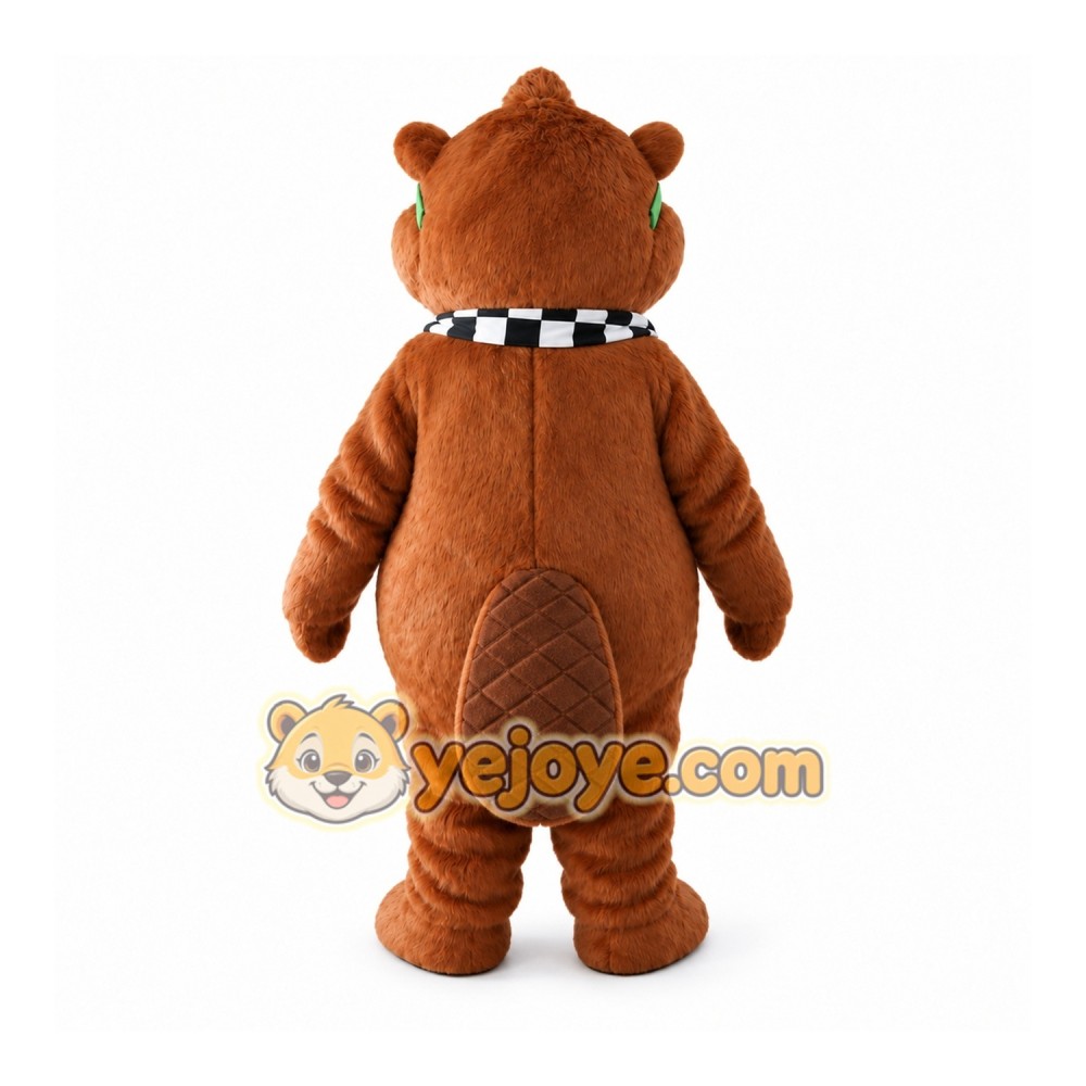 Brown Bear Mascot Costume with Custom Logo Brown Bear Mascot Costume with Custom Logo
