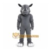 Gray Rhinoceros Mascot Costume with Custom Logo Gray Rhinoceros Mascot Costume with Custom Logo