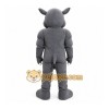 Gray Rhinoceros Mascot Costume with Custom Logo Gray Rhinoceros Mascot Costume with Custom Logo