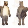 Gray Squirrel Mascot Costume with Custom Logo