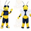 Yellow Bee Mascot Costume with Custom Logo