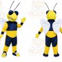 Yellow Bee Mascot Costume with Custom Logo