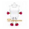 White Tooth Mascot Costume with Custom Logo