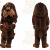 Brown Dog Mascot Costume with Custom Logo