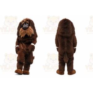 Brown Dog Mascot Costume with Custom Logo