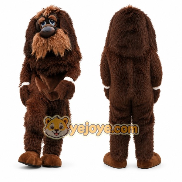 Brown Dog Mascot Costume with Custom Logo