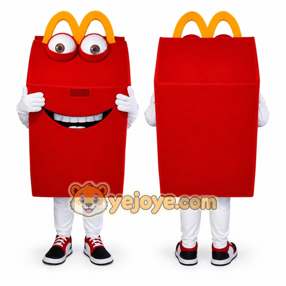 Red Box Mascot Costume with Custom Logo Red Box Mascot Costume with Custom Logo