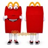 Red Box Mascot Costume with Custom Logo Red Box Mascot Costume with Custom Logo