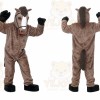 Brown Horse Mascot Costume with Custom Logo