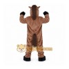 Brown Horse Mascot Costume with Custom Logo