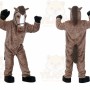 Brown Horse Mascot Costume with Custom Logo