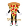 Yellow Pizza Slice Mascot Costume with Custom Logo