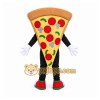Yellow Pizza Slice Mascot Costume with Custom Logo