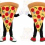 Yellow Pizza Slice Mascot Costume with Custom Logo