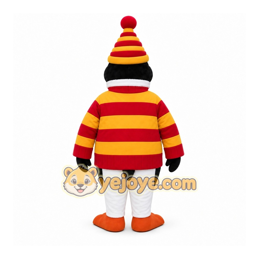 Red Penguin Mascot Costume with Custom Logo Red Penguin Mascot Costume with Custom Logo