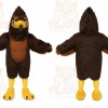 Brown Eagle Mascot Costume with Custom Logo