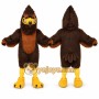 Brown Eagle Mascot Costume with Custom Logo