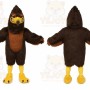 Brown Eagle Mascot Costume with Custom Logo