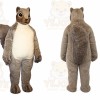 Gray Squirrel Mascot Costume with Custom Logo