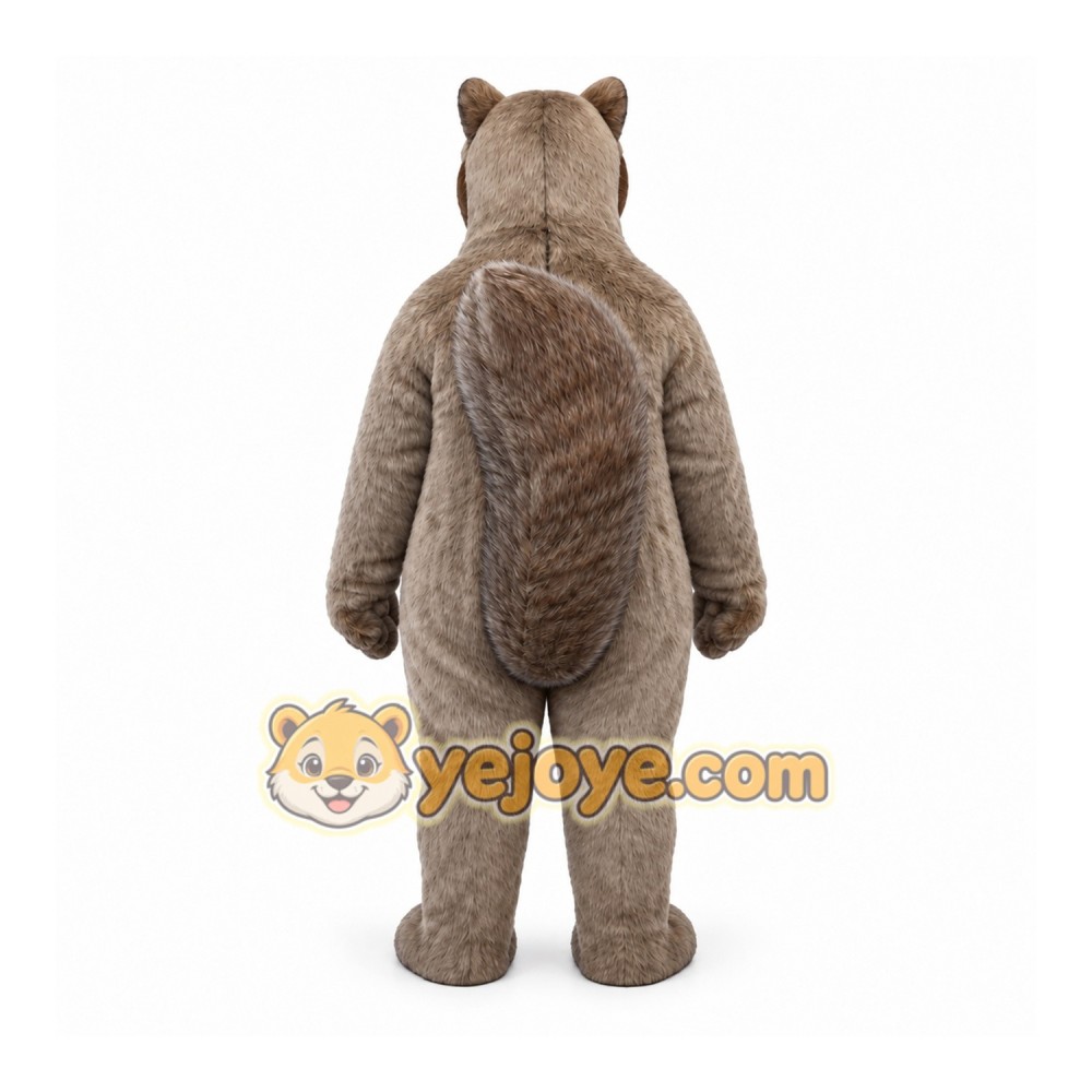 Gray Squirrel Mascot Costume with Custom Logo Gray Squirrel Mascot Costume with Custom Logo