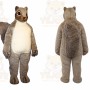 Gray Squirrel Mascot Costume with Custom Logo