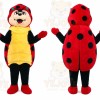 Red Ladybug Mascot Costume with Custom Logo