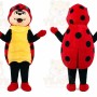 Red Ladybug Mascot Costume with Custom Logo