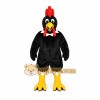 Black Chicken Mascot Costume with Custom Logo Black Chicken Mascot Costume with Custom Logo