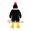 Black Chicken Mascot Costume with Custom Logo Black Chicken Mascot Costume with Custom Logo