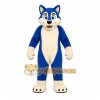 Blue Wolf Mascot Costume with Custom Logo Blue Wolf Mascot Costume with Custom Logo