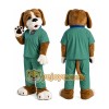 Brown Dog Mascot Costume with Custom Logo