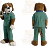 Brown Dog Mascot Costume with Custom Logo