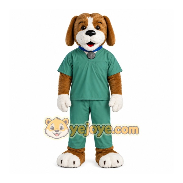 Brown Dog Mascot Costume with Custom Logo Brown Dog Mascot Costume with Custom Logo