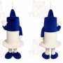 Blue Robot Mascot Costume with Custom Logo