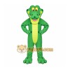 Green Alligator Mascot Costume with Custom Logo Green Alligator Mascot Costume with Custom Logo