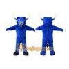 Blue Bull Mascot Costume with Custom Logo Blue Bull Mascot Costume with Custom Logo