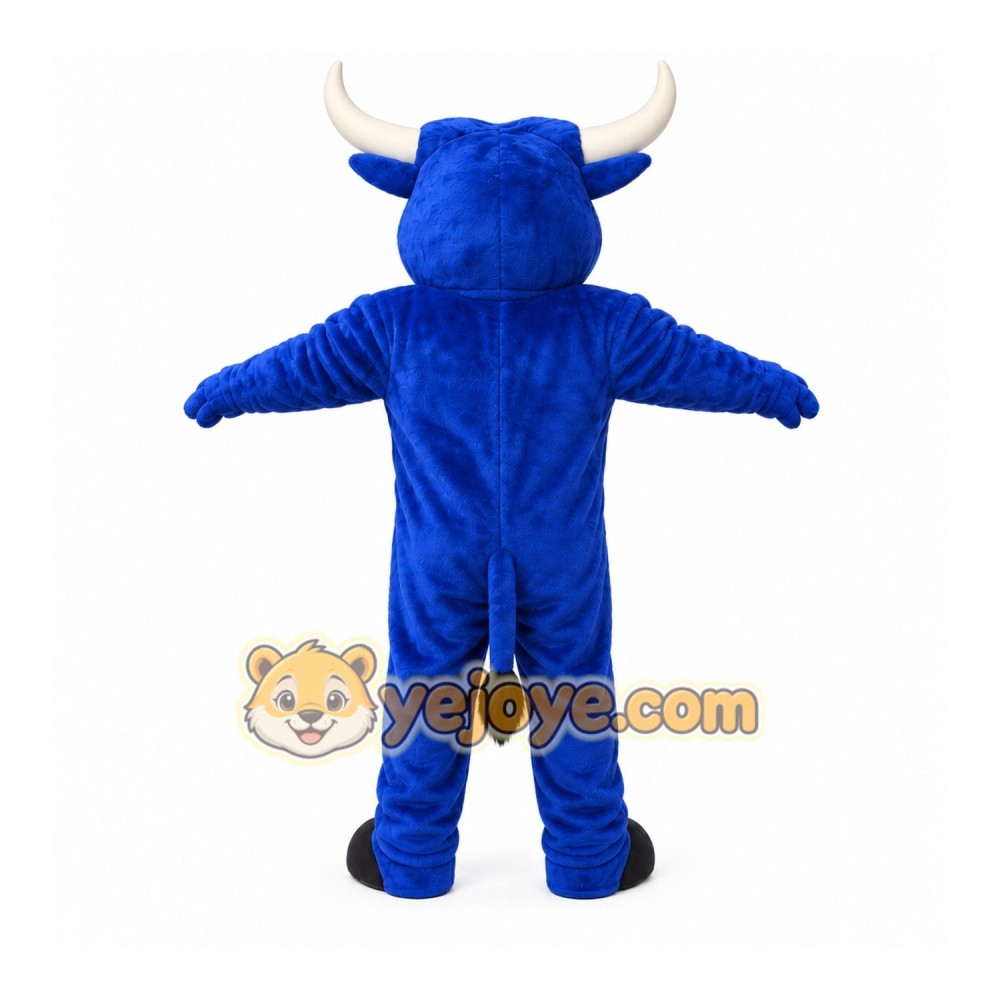 Blue Bull Mascot Costume with Custom Logo Blue Bull Mascot Costume with Custom Logo