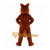 Brown Wolf Mascot Costume with Custom Logo