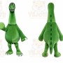 Green Dinosaur Mascot Costume with Custom Logo