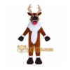 Brown Reindeer Mascot Costume with Custom Logo Brown Reindeer Mascot Costume with Custom Logo