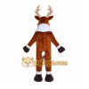 Brown Reindeer Mascot Costume with Custom Logo Brown Reindeer Mascot Costume with Custom Logo