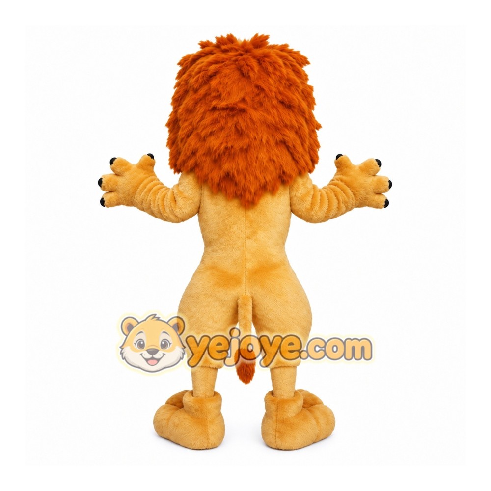 Orange Lion Mascot Costume with Custom Logo Orange Lion Mascot Costume with Custom Logo