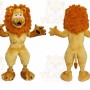 Orange Lion Mascot Costume with Custom Logo