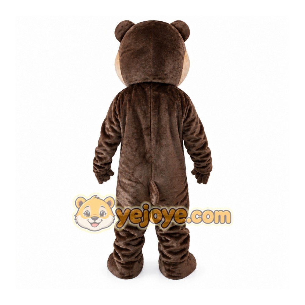 Brown Bear Mascot Costume with Custom Logo Brown Bear Mascot Costume with Custom Logo