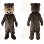 Brown Bear Mascot Costume with Custom Logo