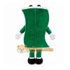 Green Money Bill Mascot Costume with Custom Logo Green Money Bill Mascot Costume with Custom Logo