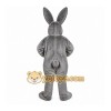 Gray Rabbit Mascot Costume with Custom Logo Gray Rabbit Mascot Costume with Custom Logo