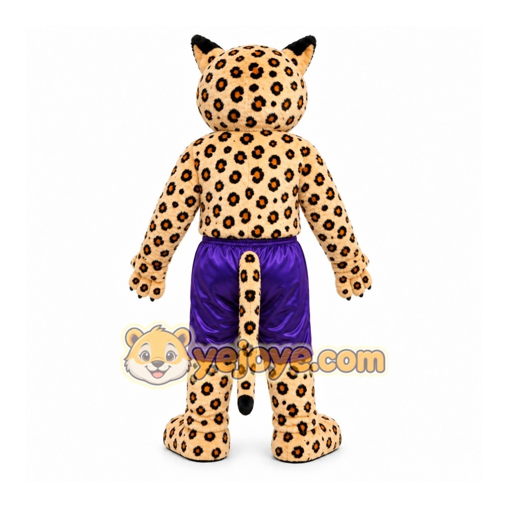 Yellow Leopard Mascot Costume with Custom Logo Yellow Leopard Mascot Costume with Custom Logo
