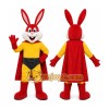 Red Rabbit Mascot Costume with Custom Logo Red Rabbit Mascot Costume with Custom Logo